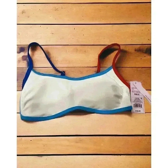 Wild Fable Bikini TOP M(8/10) And High Rise BOTTOM S(4/6) Red/White/Blue NWT - Picture 16 of 16